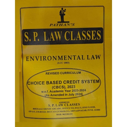 SP Law Classes Notes on Environmental Law for BA. LL.B & LL.B As per CBCS Pattern 2023-2024 Syllabus by Prof. A. U. Pathan 